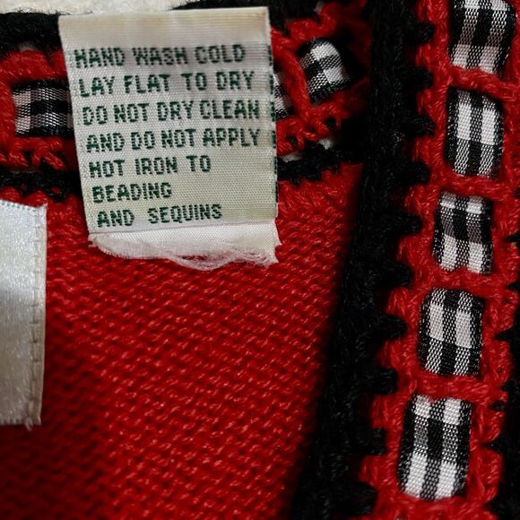 Design Option Philip Jane Gordon Vtg  L Daisy Beaded Cardigan Ribbon Floral 3D - Picture 15 of 16